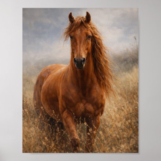 Esprit de cuivre | Cheval alezan | Affiche (Devant)