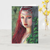 Esprit de la carte de voeux de dame de forêt (Fleur jaune)