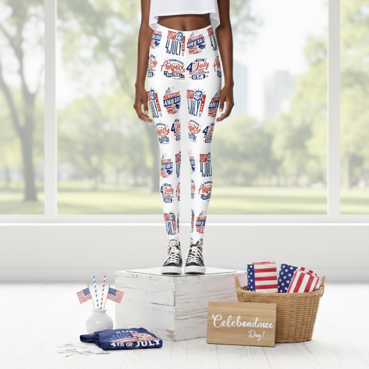 Esprit d'indépendance 4 juillet Leggings