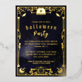 Esprit Élégant et Effrayant Soirée Halloween Carte (Recto)
