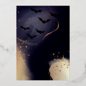 Esprit Élégant et Effrayant Soirée Halloween Carte (Verso)
