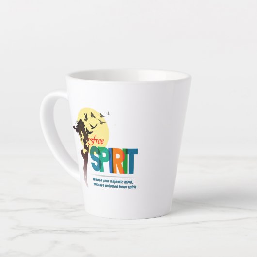 Esprit libre | Latte Mug (Angle gauche)