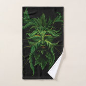 Esprit Mystique de la Forêt Greenman Visage de Feu (Serviette à main)