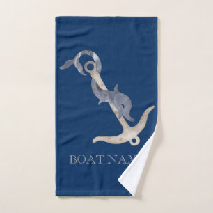 Esprit Nautique Ancre Dauphin Bleu Marine