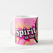 Esprit tasse de logo rose de filles des années 80 (Devant gauche)