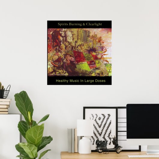 Esprits Burning & Clearlight Poster de musique sai (Bureau à domicile)
