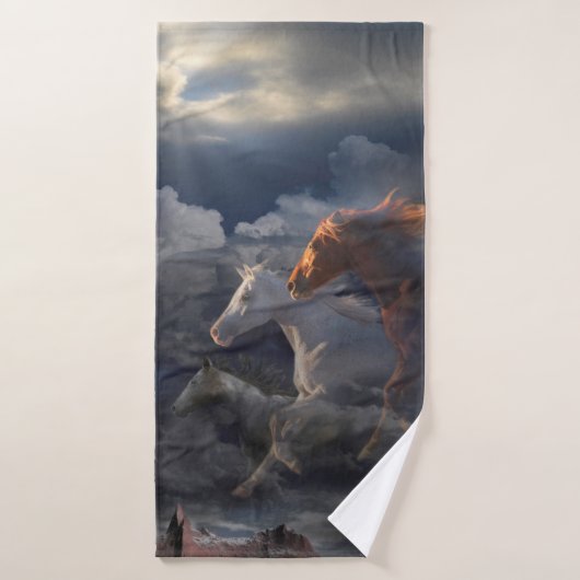 Esprits de Cheval Sauvages COURONT JUSQU'À DEMAIN (Serviette de bain)