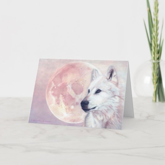 Esprits Kindred - Carte de voeux Wolf et Moon (Devant)
