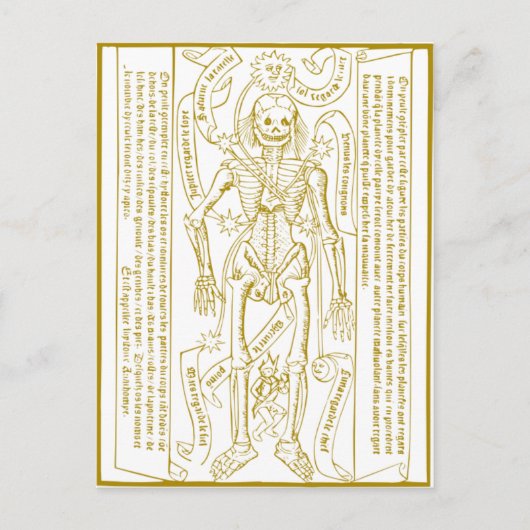 Esqueleto esotérico briefkaart (Voorkant)