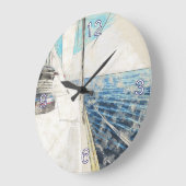 Esquisse de bateau de mer Egée Horloge ronde - Nau (Angle)