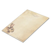 Esquisse de lapin vintage Bloc-notes personnalisé (Incliné)