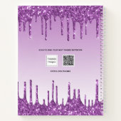 Esquisse de parties scintillant violet de carnet d (Dos)