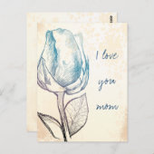 Esquisse d'un rose, carte postale (Devant / Derrière)