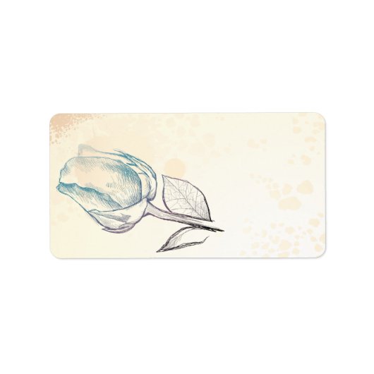 Esquisse d'un rose, étiquette (Devant)