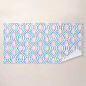 Esquisses de coquillage Motifs de vague blanc et b (Serviette de bain)