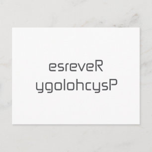 esreveR ygolohcysP zwart-wit grijs Briefkaart