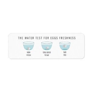 Essai de fraîcheur d'oeuf Poulet Hen Étiquette de 