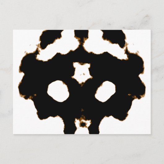 Essai Rorschach d'une carte de lot d'encre en noir (Devant)