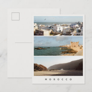 Essaouira & Legzira, Modern Reizen Collage Marokko Briefkaart