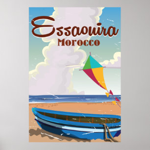 Essaouira Maroc Affiche de voyage vintage imprimée