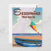Essaouira Marokko Vintage-poster Briefkaart (Voorkant / Achterkant)
