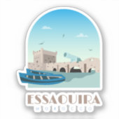 Essaouira stad morocco Skyline Sticker (Voorkant)