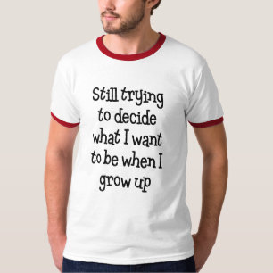Essayant toujours de décider… T-shirt gris/rou