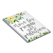 Essayer pour le progrès pas la perfection Carnet f (Côté Droit)