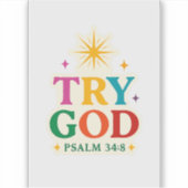 Essayez Dieu - FaithFuel Sticker pour tous les jou (Devant)