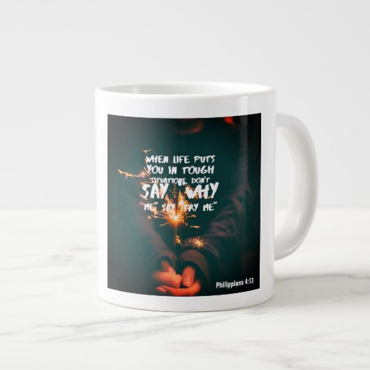 Essayez-moi (Écriture) - Jumbo Mug (Devant droit)