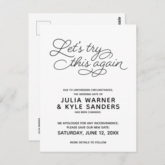 Essayons cette fois encore Carte postale reportée  (Devant / Derrière)