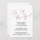 Essayons cette nouvelle carte Mariage reportée (Devant / Derrière)