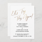 Essayons de nouveau ce Faire-part Mariage retardé (Devant / Derrière)