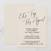 Essayons encore cette carte Mariage reportée à la  (Devant / Derrière)