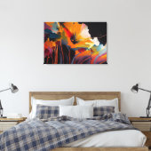 Essence Of The Garden – Abstract Floral Expression Canvas Afdruk (Insitu (Slaapkamer))
