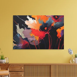 Essence Of The Garden I – Nachtelijke expressie Canvas Afdruk