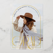 Essence Real Gold Foil Arch Graduate Faire-part (Recto)