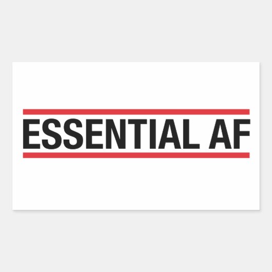 Essential AF Rechthoekige Sticker (Voorkant)