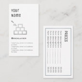 "Essential" Bricklayer-prijskaarten Visitekaartje (Voorkant / Achterkant)