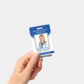 Essential Employee Barcode Photo Security ID Badge (Handheld)