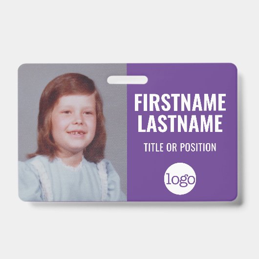 Essential Employee ID Photo, Bar Code, Logo, Name Badge (Voorzijde)