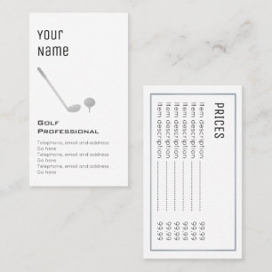"Essential" Golf Professional-kaarten Visitekaartje