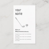 "Essential" Golf Professional-kaarten Visitekaartje (Voorkant)