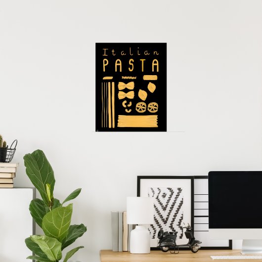 Essential Italië Poster - Italiaanse pasta (Thuiskantoor)