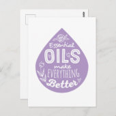 Essential Oil Drop Class Event Party Carte postale (Devant / Derrière)