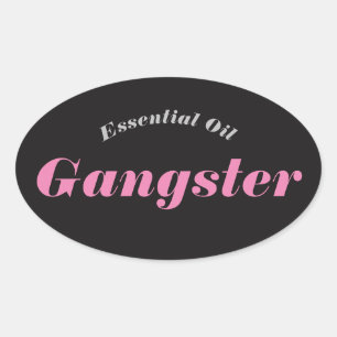 Essential Oil Gangster-Stickers Ovale Sticker