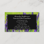 Essential Oils Business Wellness Holistic Lavender Visitekaartje (Achterkant)
