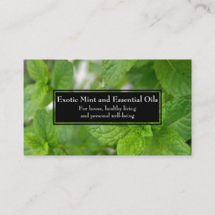 Essential Oils Business Wellness Holistic Mint Visitekaartje