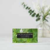 Essential Oils Business Wellness Holistic Mint Visitekaartje (Staand voorkant)