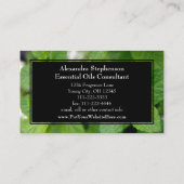 Essential Oils Business Wellness Holistic Mint Visitekaartje (Achterkant)
